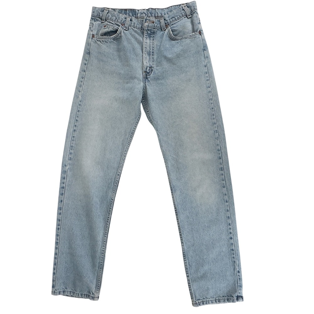 Vintage 1990 Levi's 505 Straight Leg Jeans Light Wash Cotton W34 L33